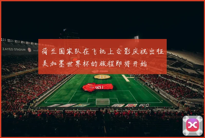 荷兰国家队在飞机上合影庆祝出征美加墨世界杯的旅程即将开始